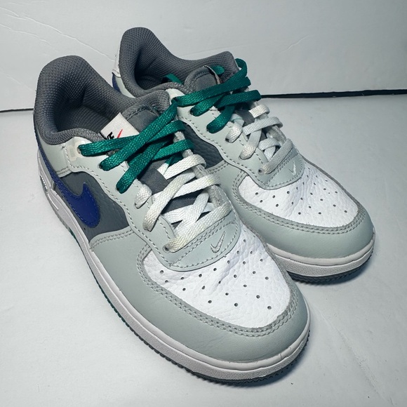 Nike Air Force Other - Kids' Nike Gray and Blue Air Force 1 Sneakers